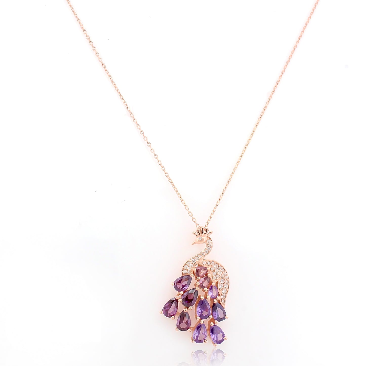 Regal Peacock Silver Pendant