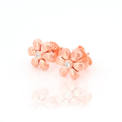 Matte Petal Flower Stud Earrings