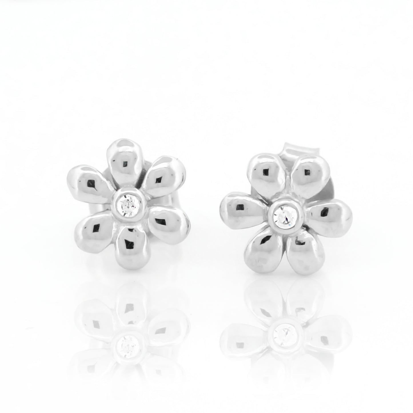Matte Petal Flower Stud Earrings