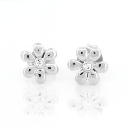 Matte Petal Flower Stud Earrings
