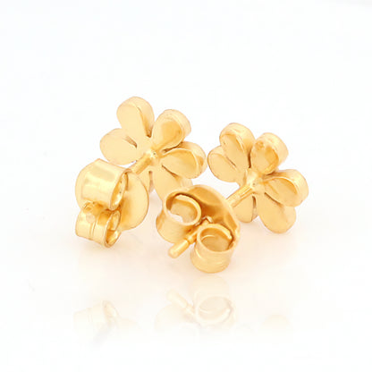 Matte Petal Flower Stud Earrings
