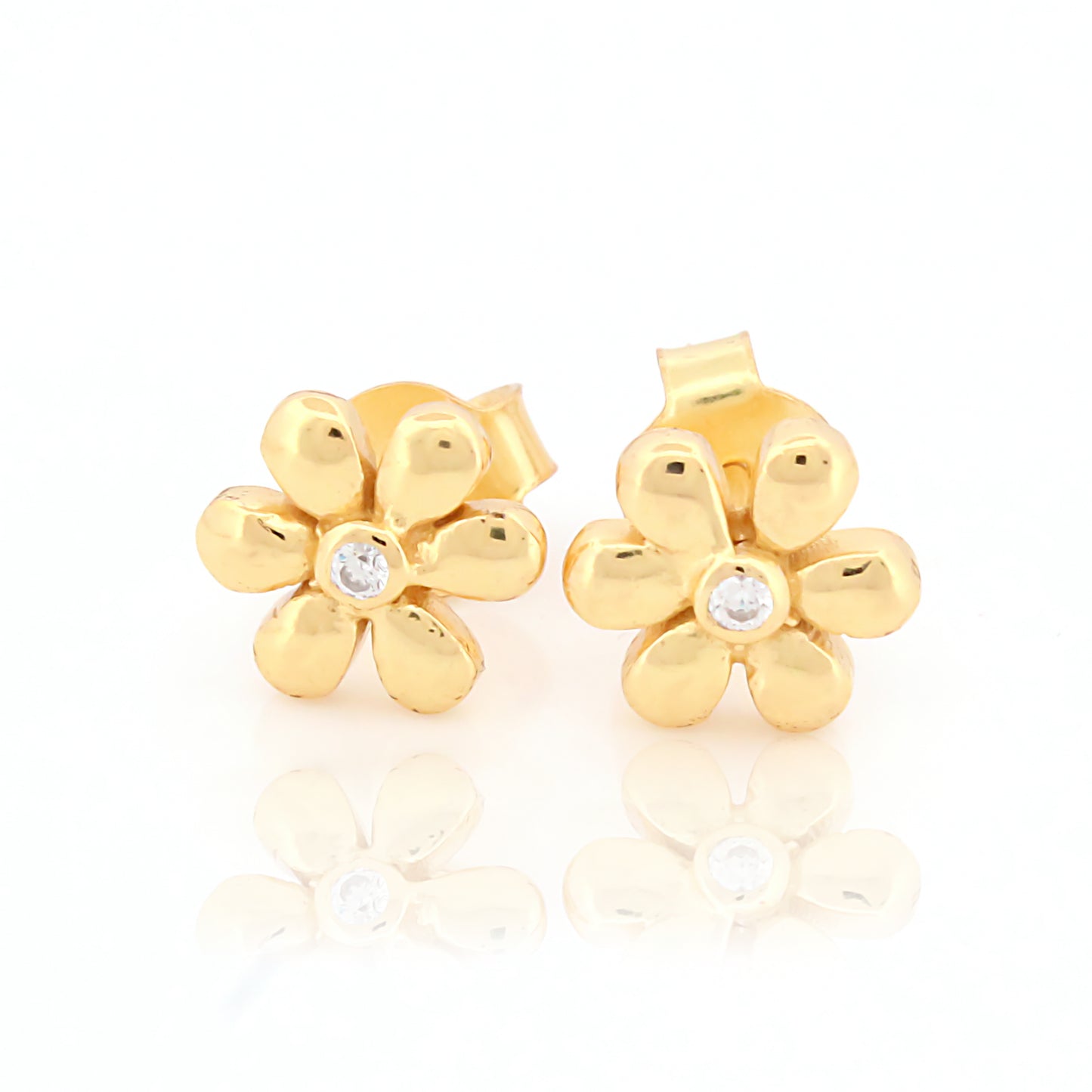 Matte Petal Flower Stud Earrings