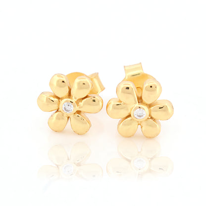 Matte Petal Flower Stud Earrings