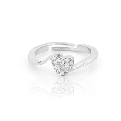 92.5 Silver Heart Shaped Promise Ring