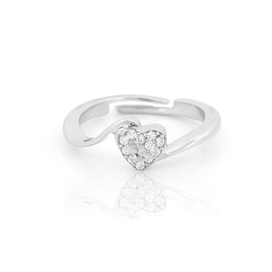 92.5 Silver Heart Shaped Promise Ring