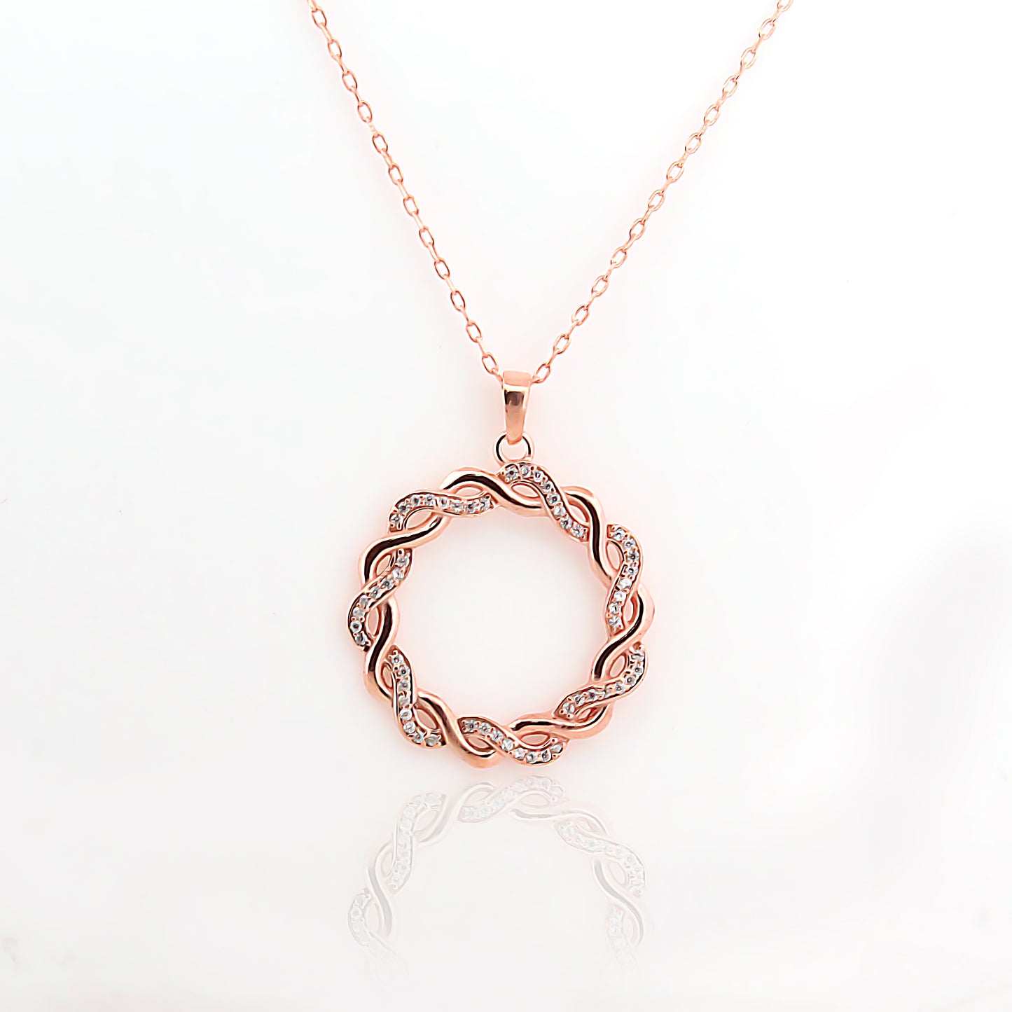 92.5 Twisted Silver Circle Pendant