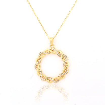 92.5 Twisted Silver Circle Pendant