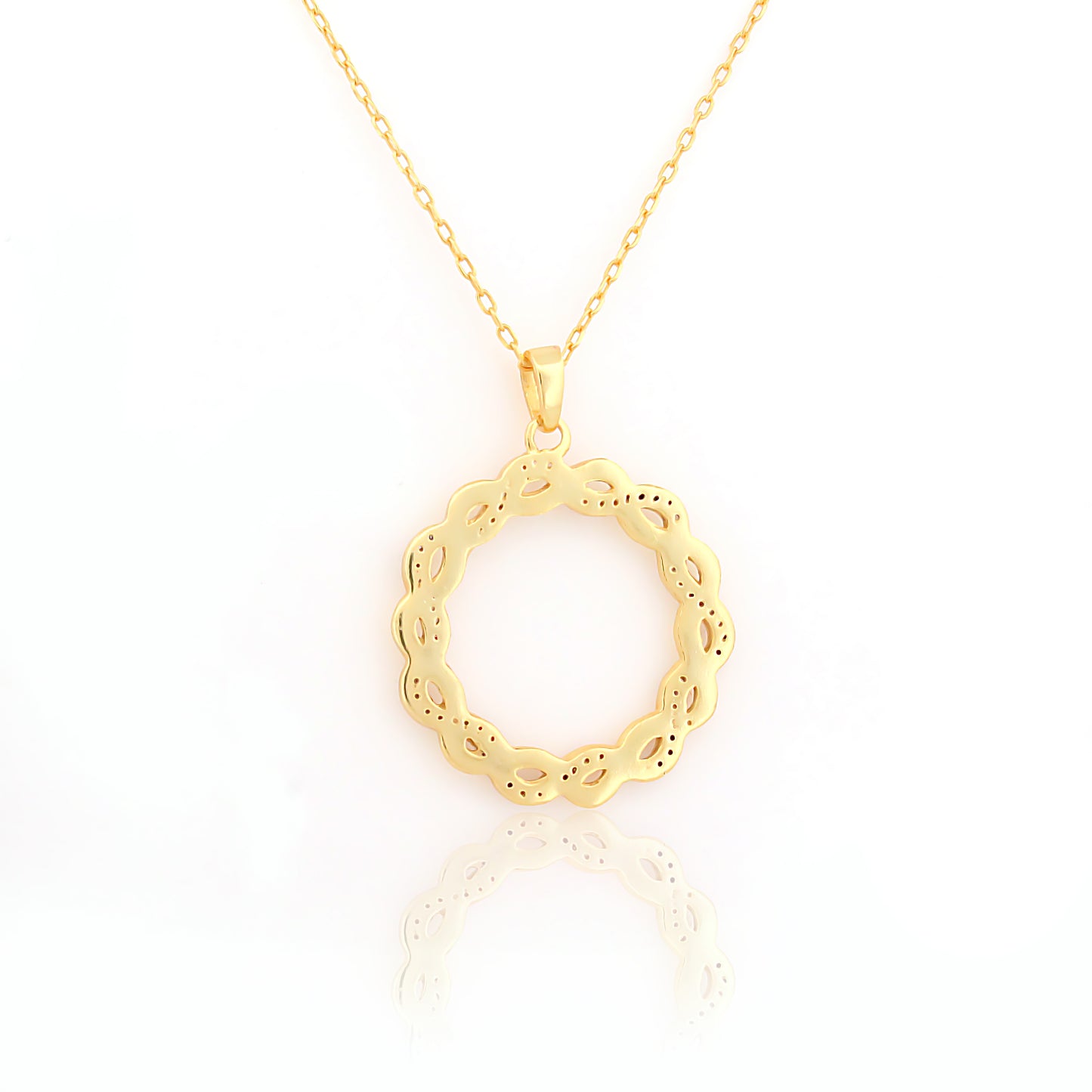 92.5 Twisted Silver Circle Pendant