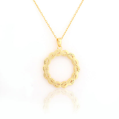 92.5 Twisted Silver Circle Pendant