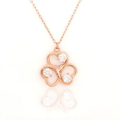 Trinity Bloom Silver Pendant with Silver Accents