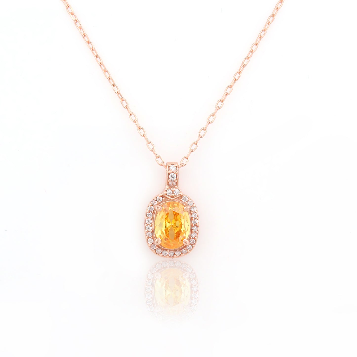 Pastel Sunshine Yellow Gemstone  92.5 Silver Pendant Necklace