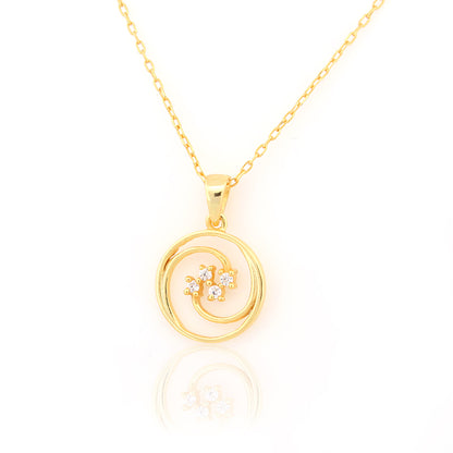 Silver Spiral Bloom Pendant