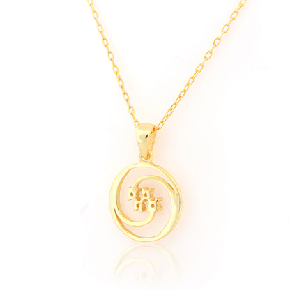 Silver Spiral Bloom Pendant