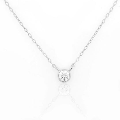 92.5 Silver Solitaire Bezel Pendant