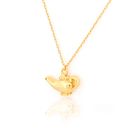 Antique Magic Lamp Charm Necklace