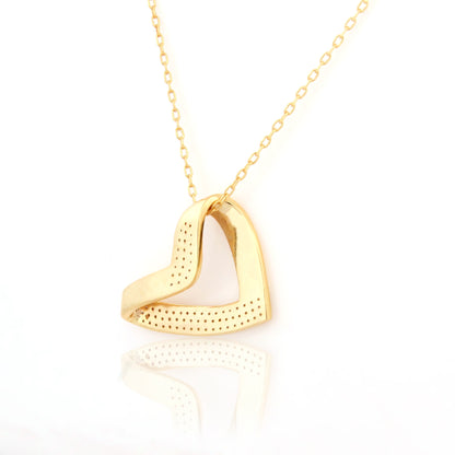 Twisted Ribbon Heart 92.5 Silver Pendant Chain