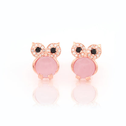 Classic Owl Stud Earrings in 92.5 Silver