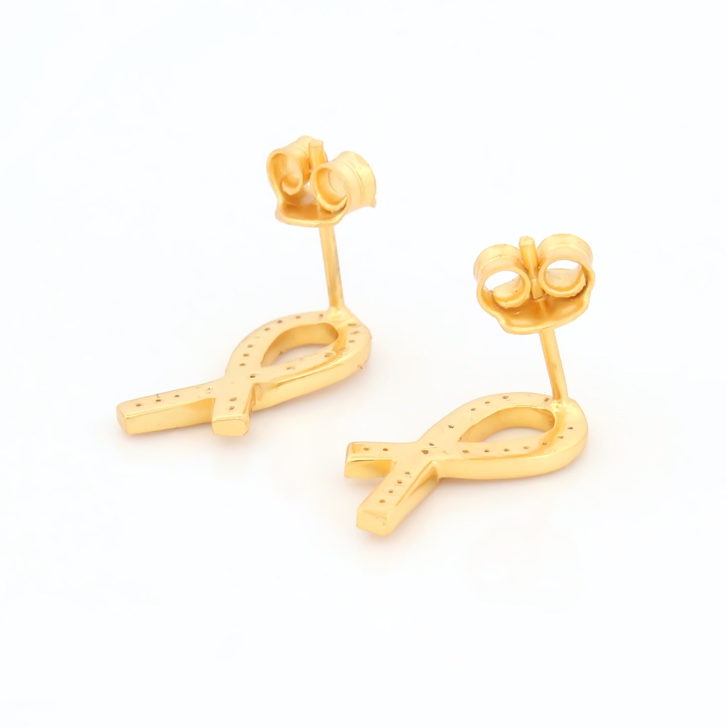 Twisted Ribbon Stud Earrings