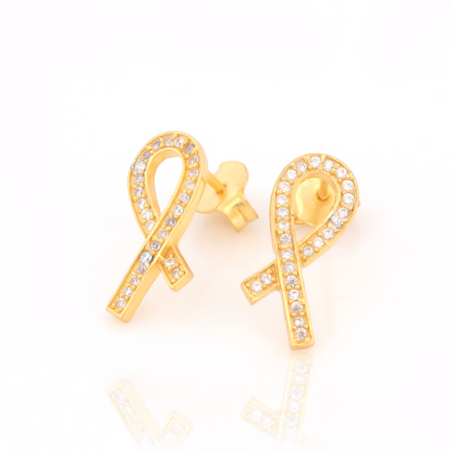 Twisted Ribbon Stud Earrings