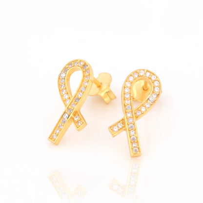 Twisted Ribbon Stud Earrings