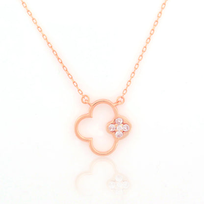 Silver Four-Leaf Clover Pendant Necklace