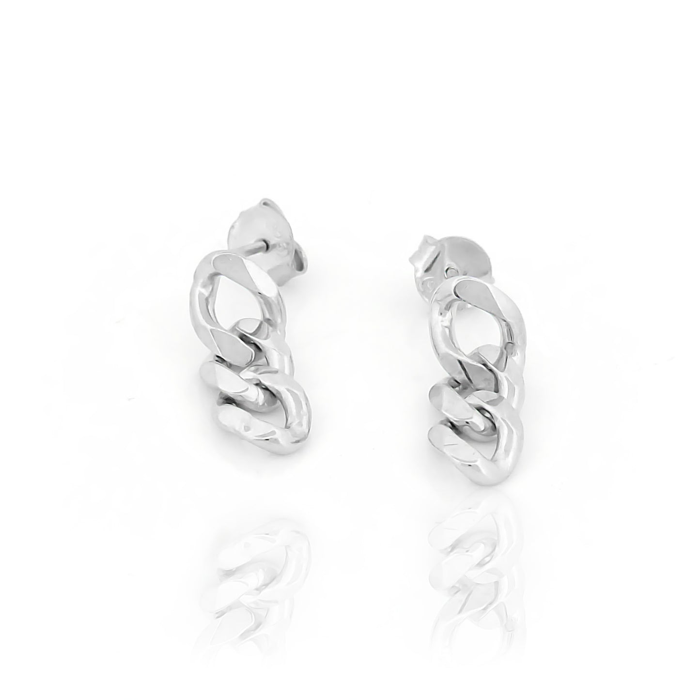 Textured Chain-Link Drop Earrings