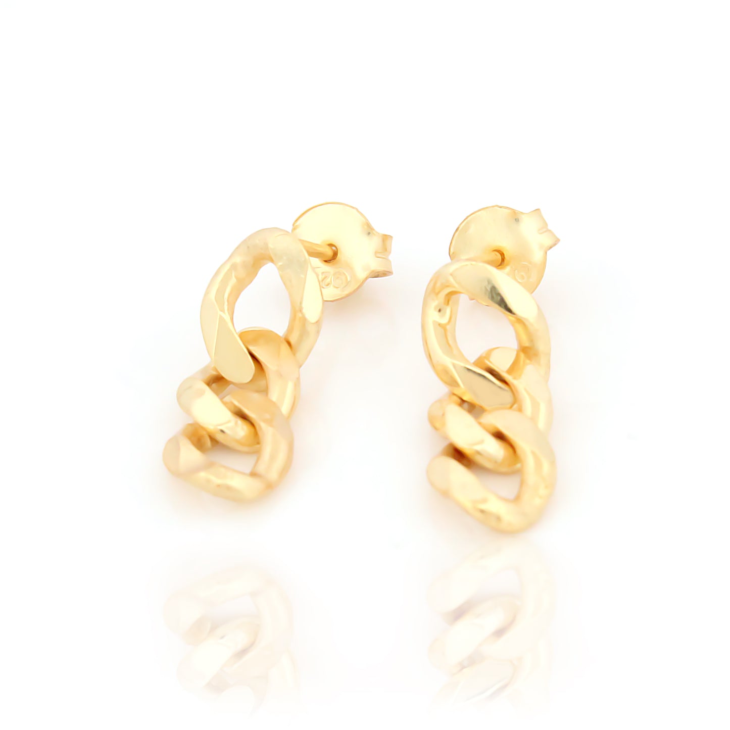 Textured Chain-Link Drop Earrings