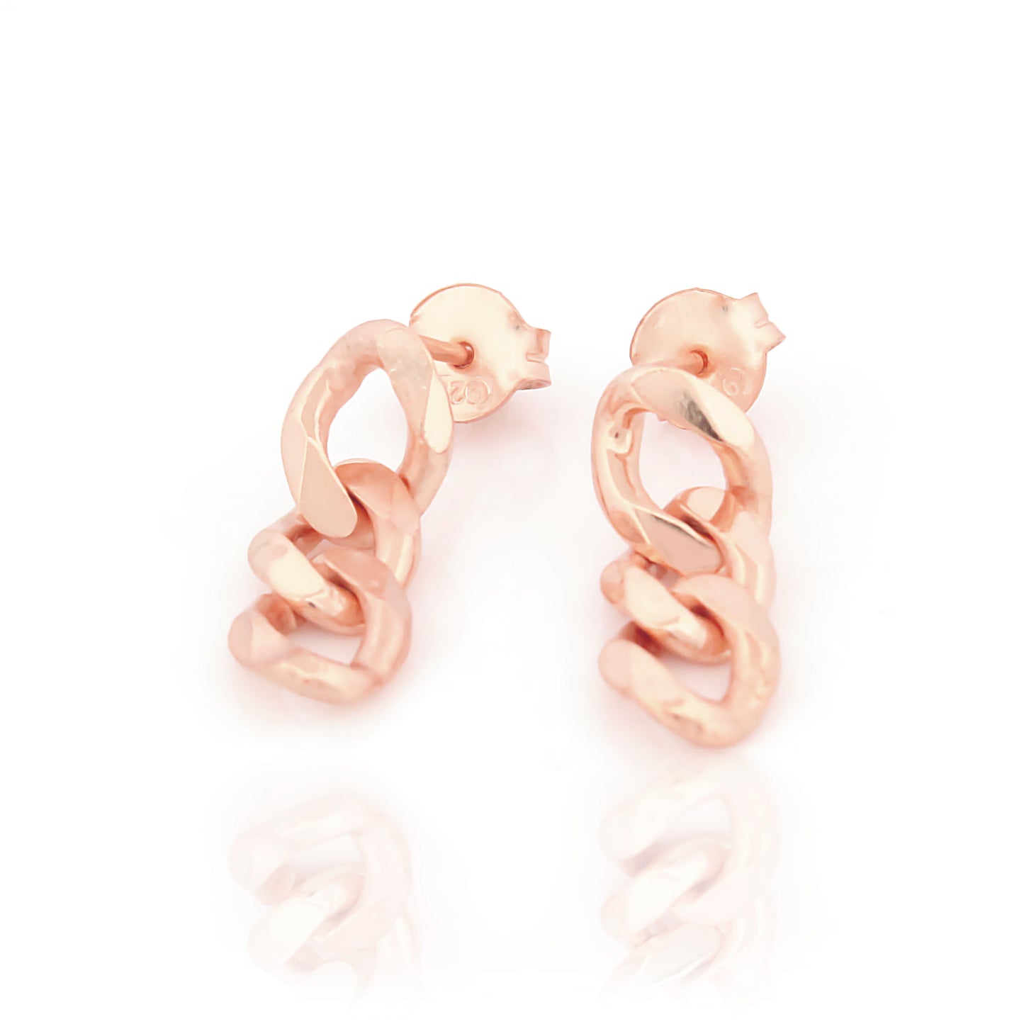 Textured Chain-Link Drop Earrings