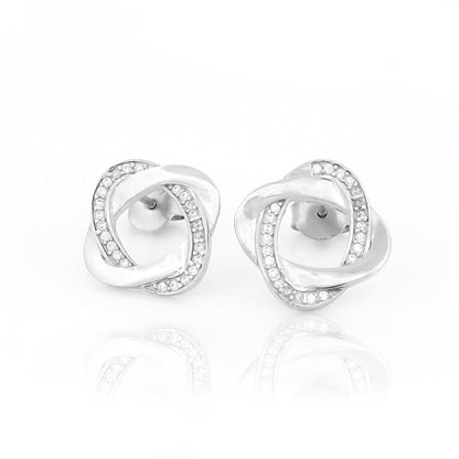 Interlocked Twisted Circle Studs
