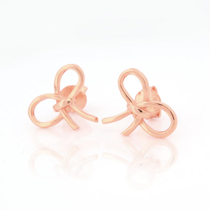 Minimal Ribbon Knot Earrings