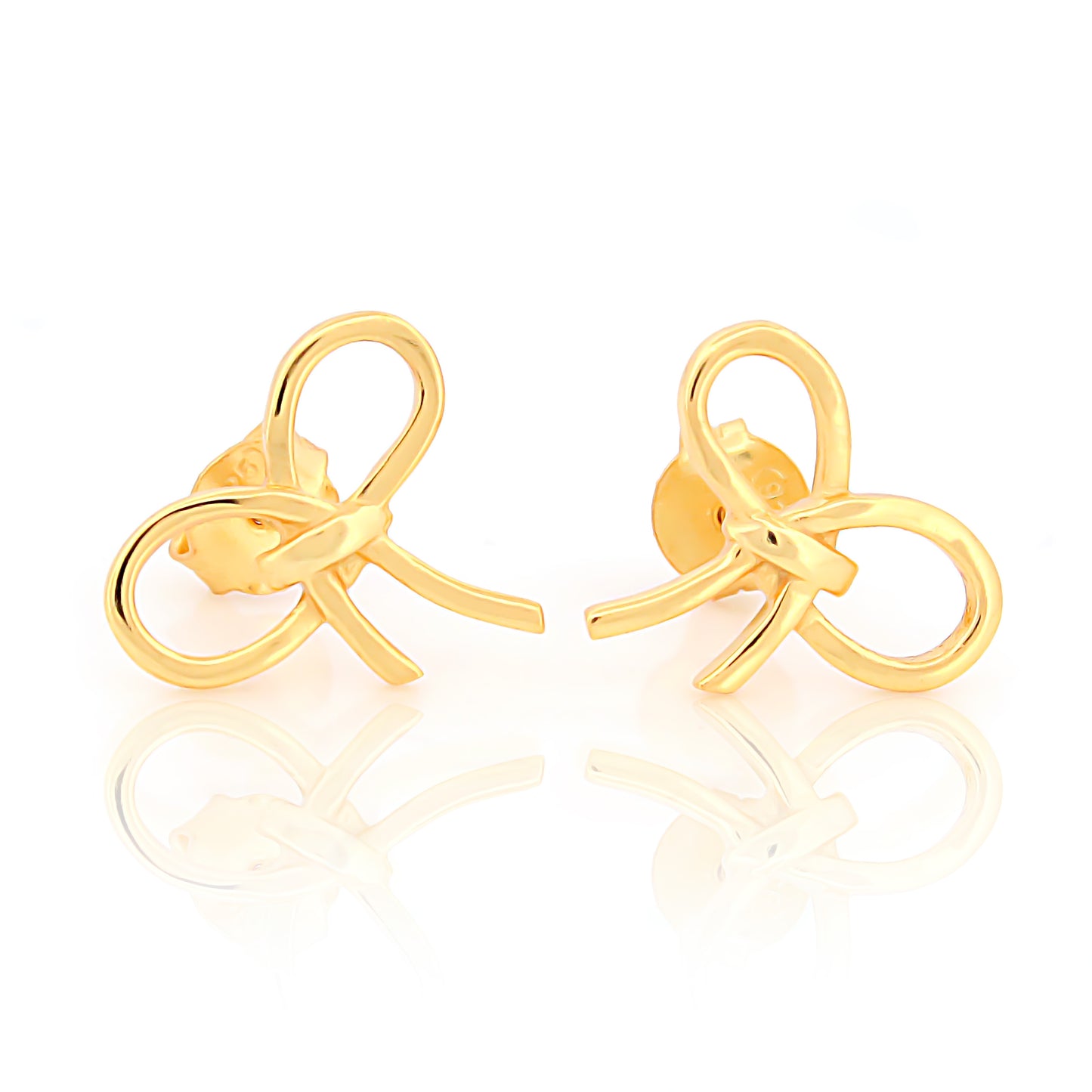Minimal Ribbon Knot Earrings