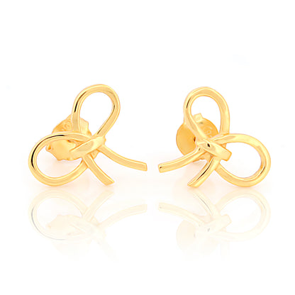 Minimal Ribbon Knot Earrings