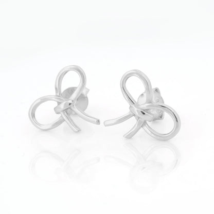 Minimal Ribbon Knot Earrings