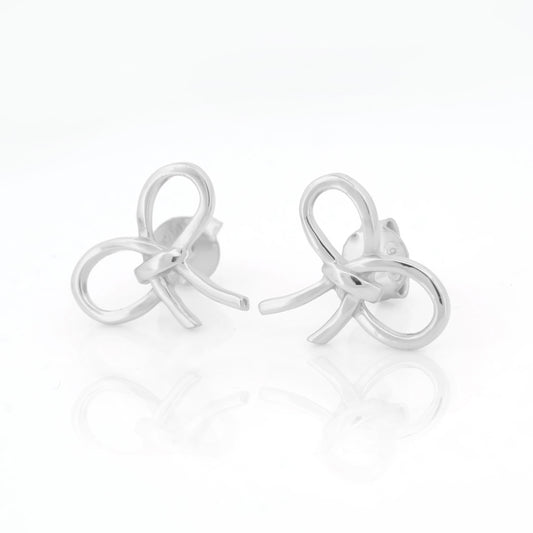 Minimal Ribbon Knot Earrings