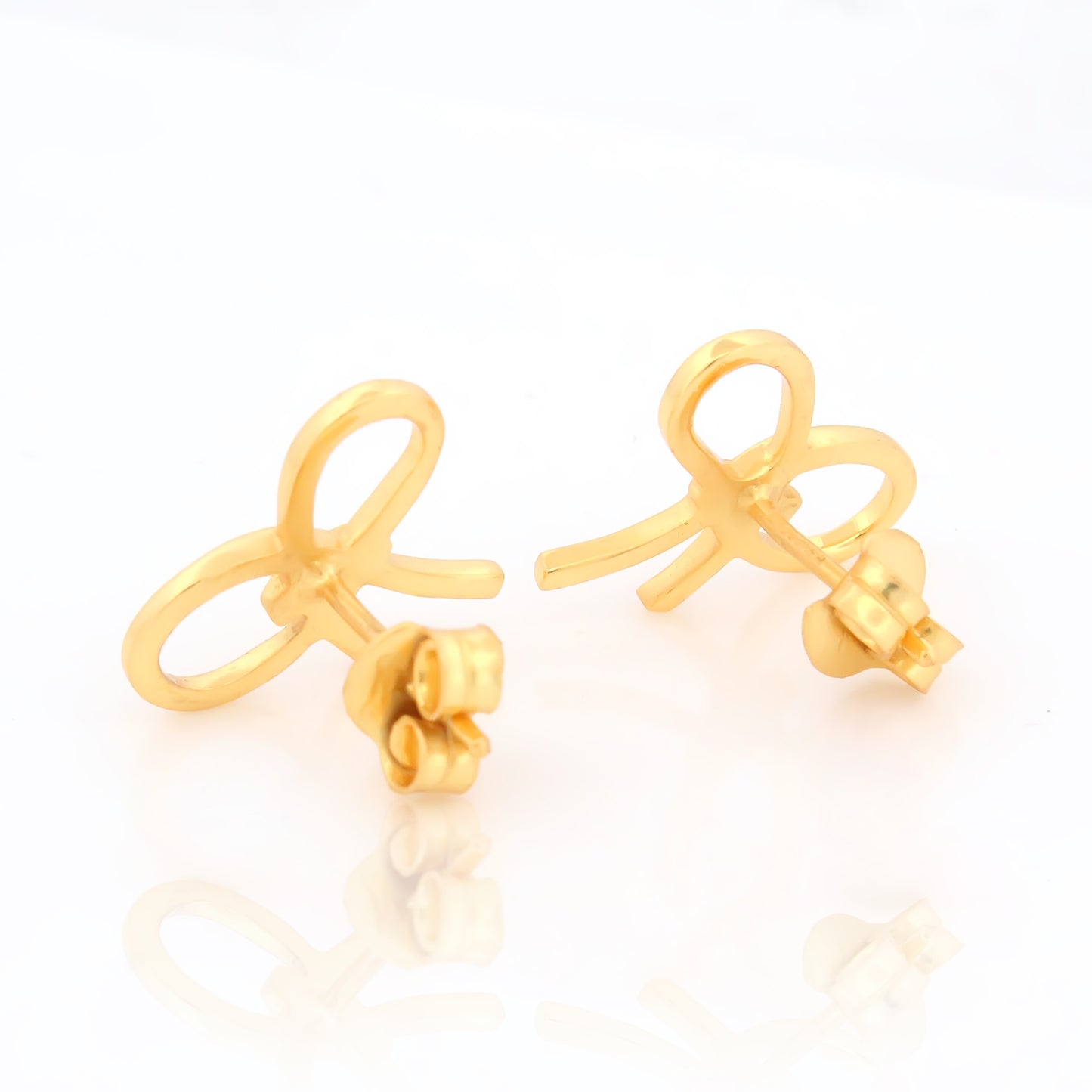 Minimal Ribbon Knot Earrings