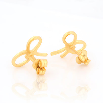 Minimal Ribbon Knot Earrings