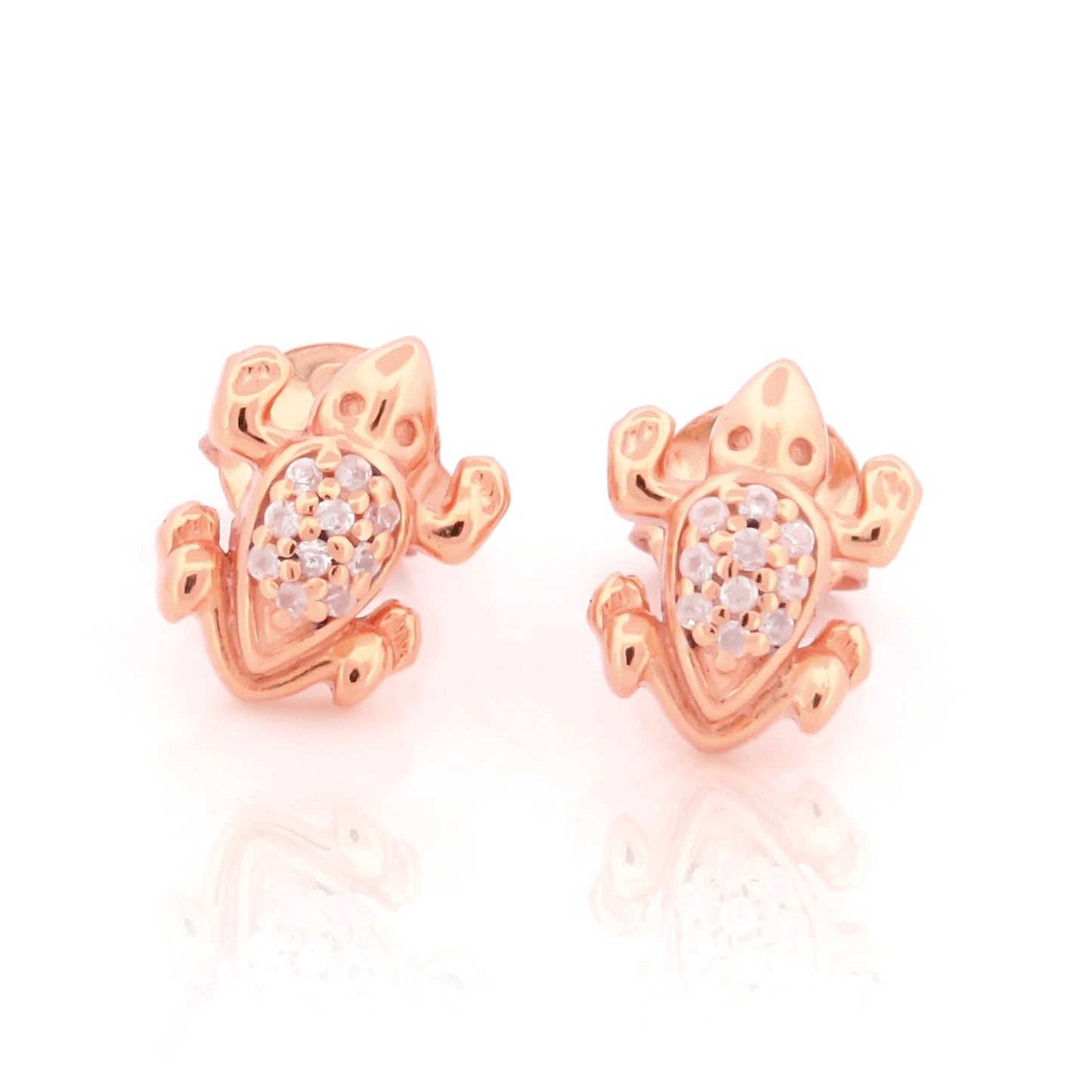 Frog Motif Stud Earrings