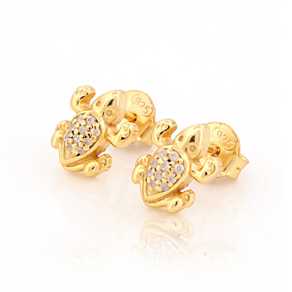 Frog Motif Stud Earrings