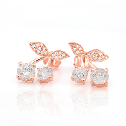 Crystal Cherry Drop Earrings