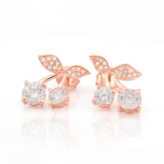 Crystal Cherry Drop Earrings