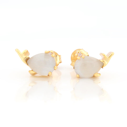 Whale Stud Earrings