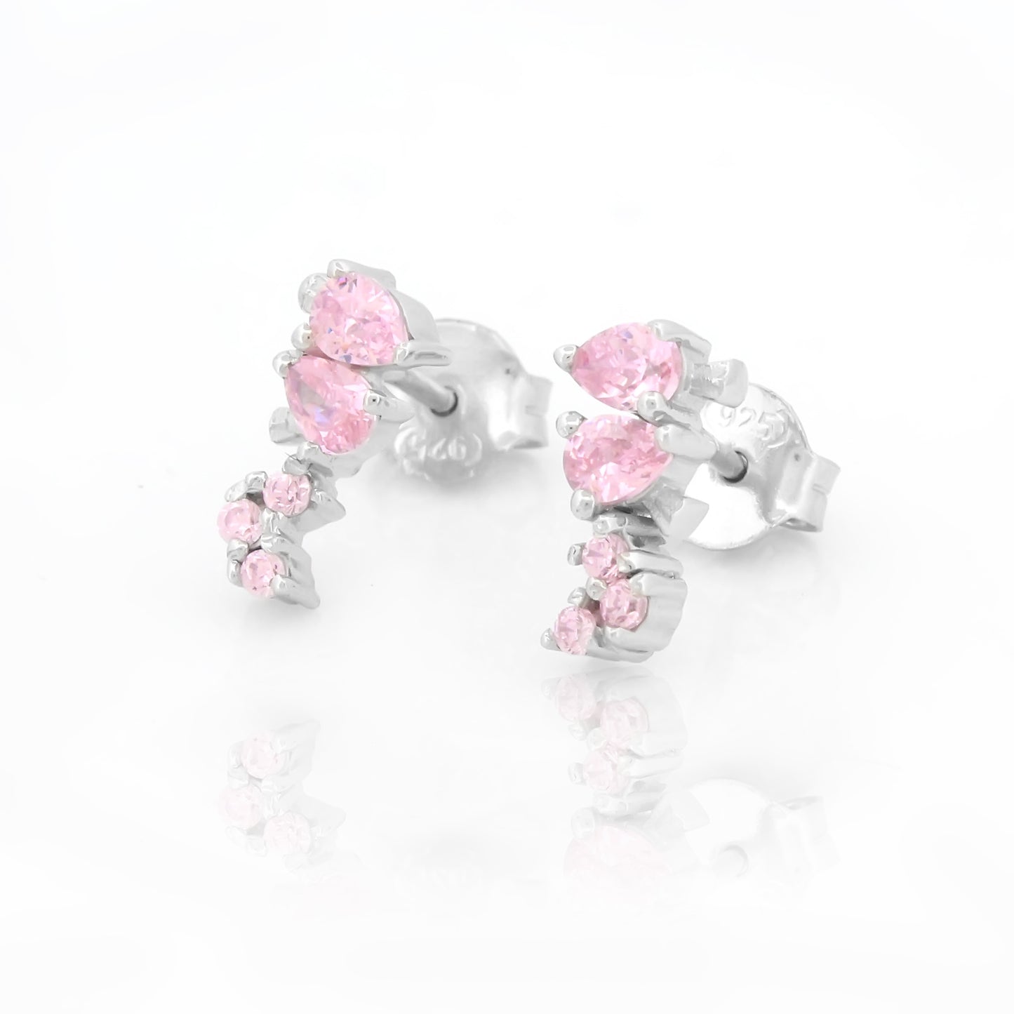 Seahorse Stud Earrings with Dangling Shell