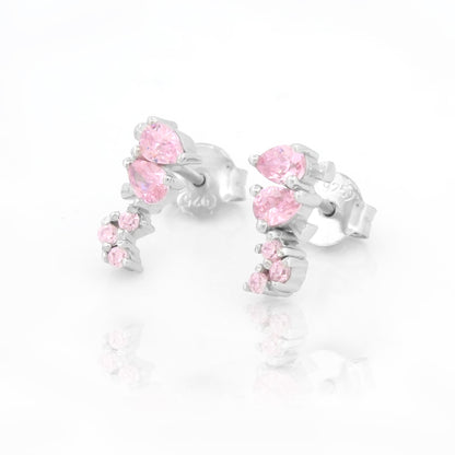 Seahorse Stud Earrings with Dangling Shell