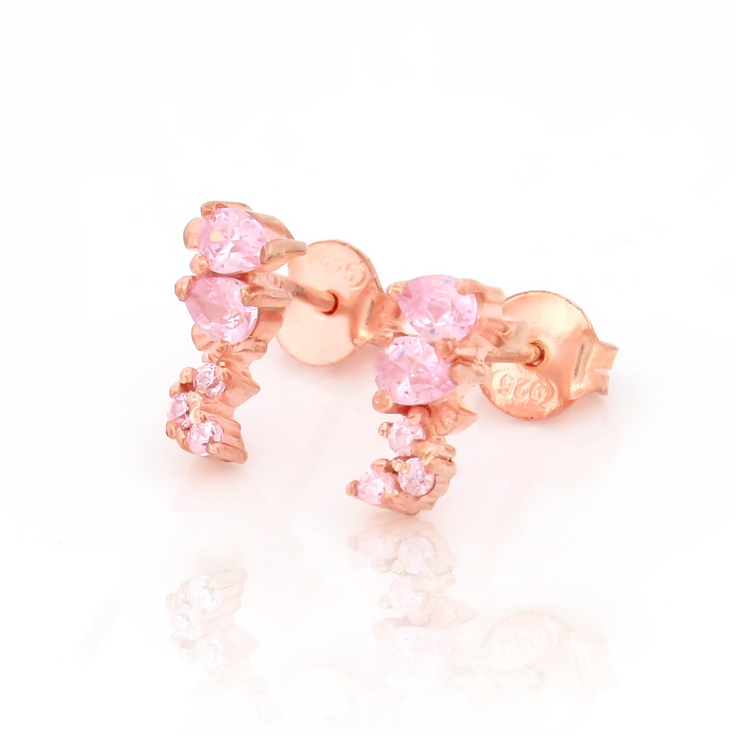 Seahorse Stud Earrings with Dangling Shell