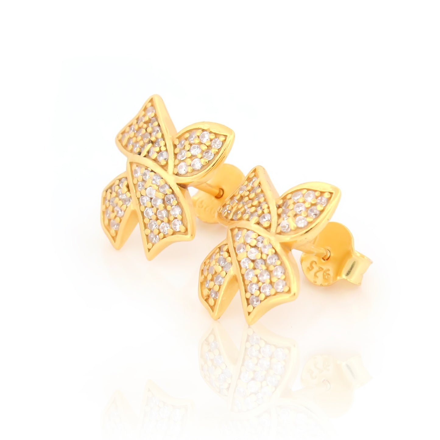 Micro-Stone Bowknot Studs