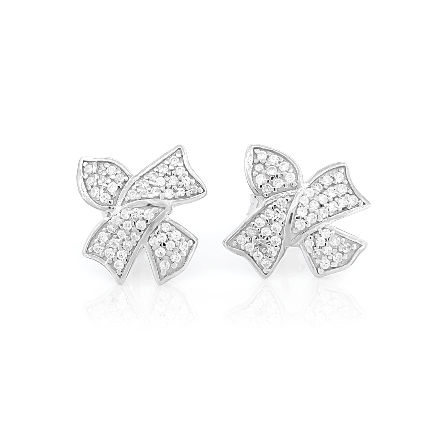 Micro-Stone Bowknot Studs