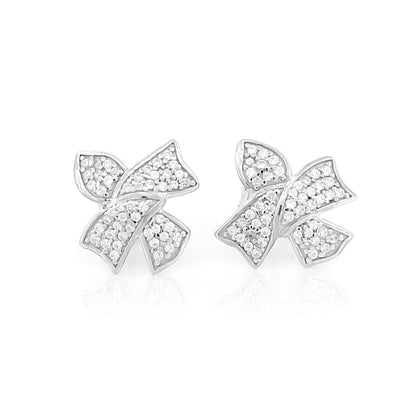 Micro-Stone Bowknot Studs