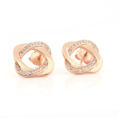 Interlocked Twisted Circle Studs