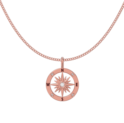 Compass Rose Pendant Necklace