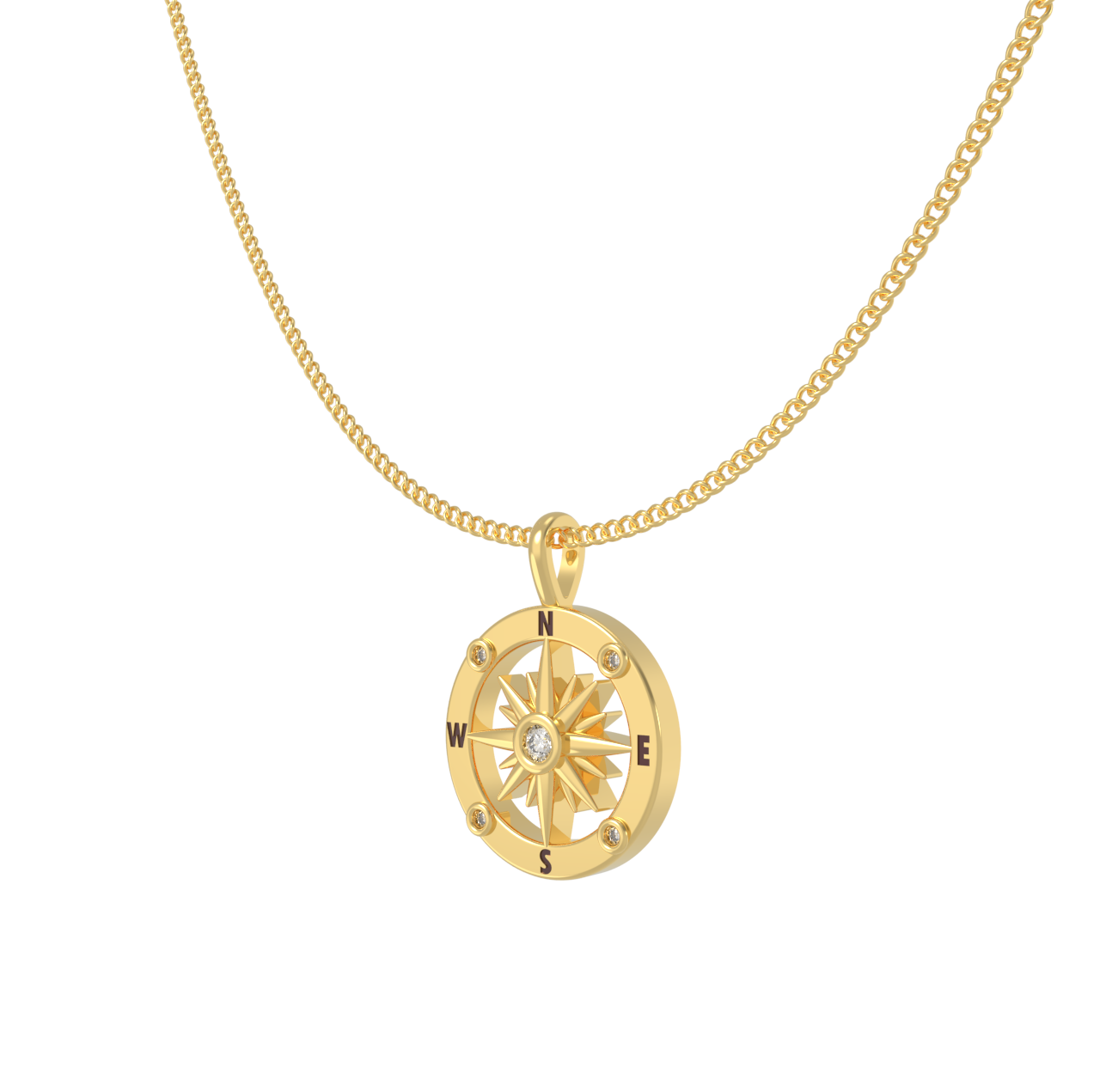 Compass Rose Pendant Necklace